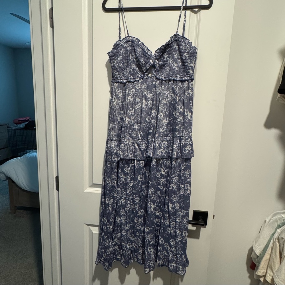 Trixxi Blue and White Floral Dress *NWOT